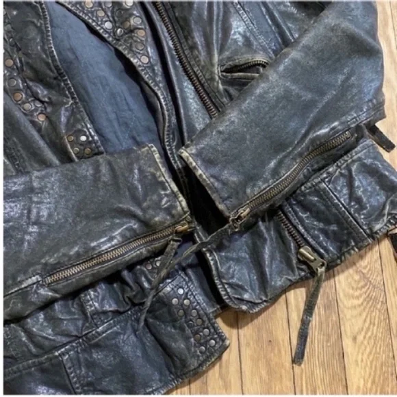 All saints leather jacket - Picture 6 of 12